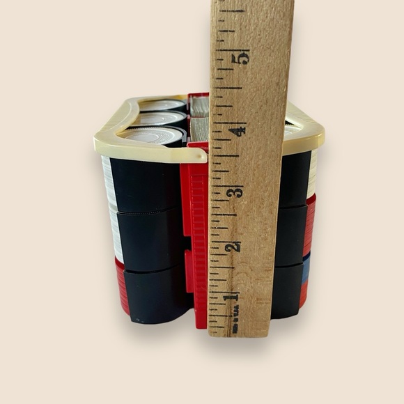 Vintage Happy Ante Plastic Poker Chip Caddy Poker Chips & Italian Playing Cards - Picture 8 of 10